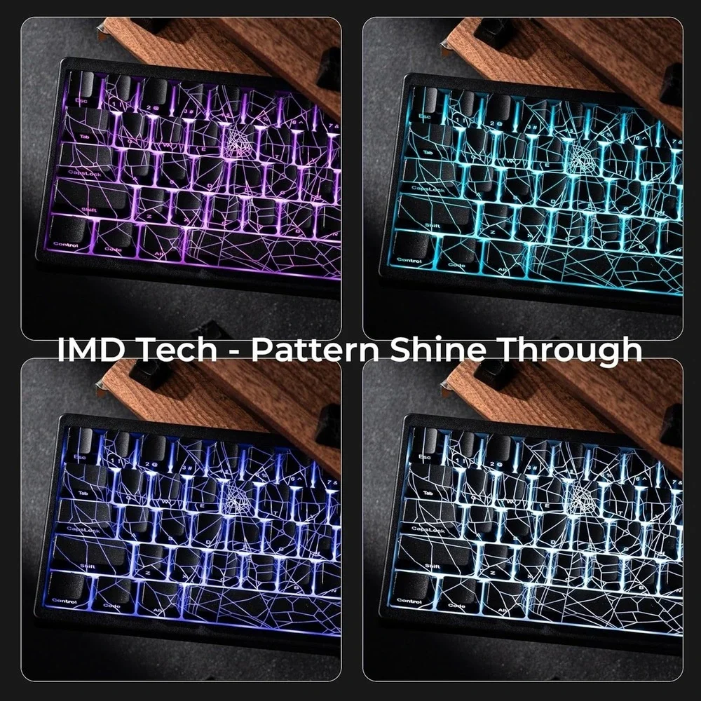 XVX M67 60% Mechanical‎ Keyboard Topographic Keycaps QMK/VIA Tri-Mode RGB Black